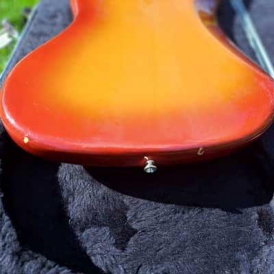 All Original Vintage Fullerton Era 4-bolt 1983 / 1984 Fender American Standard Jazz Bass, Dan Smith, AVRI, Sienna Burst Ash, OHSC image 14
