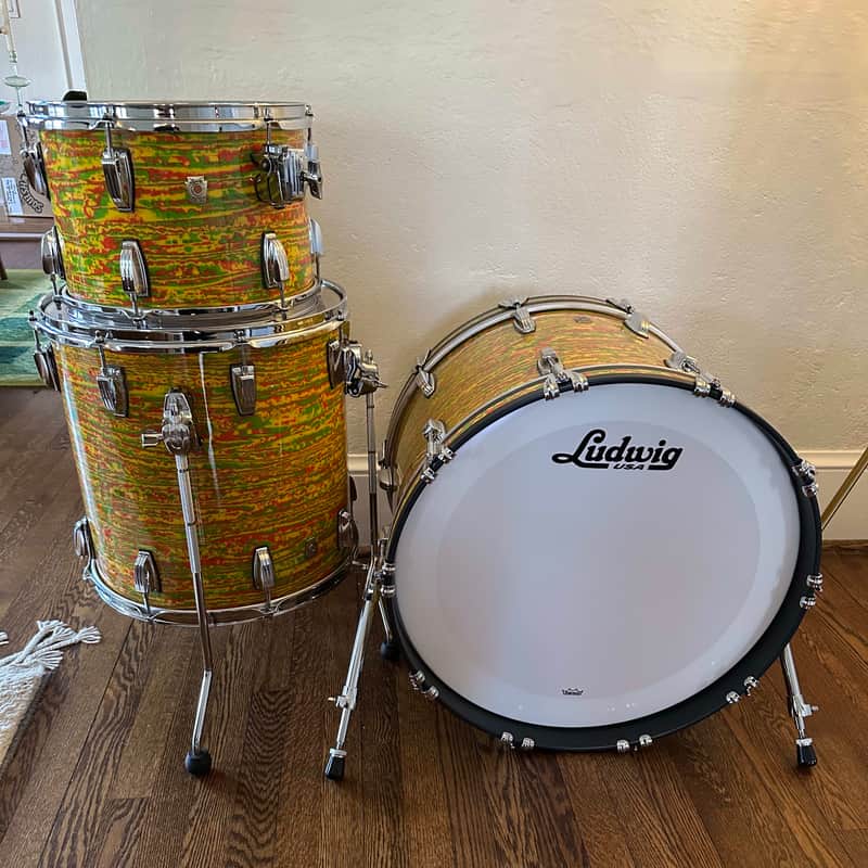 Ludwig Classic Maple Fab Outfit 9x13 / 16x16 / 14x22" Drum Set 2021 - Present - Citrus Mod image 1