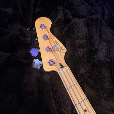 Fender Player Jaguar Bass with Maple Fretboard, custom Tortoise pick-guard and flat-wound strings image 7