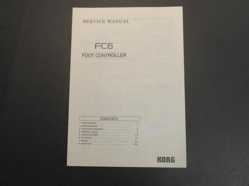 Korg FC6 Service Manual [Three Wave Music] image 1