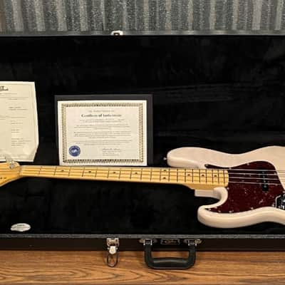 G&L USA 2017 Custom JB 4 String Jazz Bass Blonde Frost Left Hand & Case #4175 Used image 1