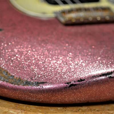 American Fender Stratocaster Relic Custom Nitro Pink Sparkle HSS CS Texas Specials image 20