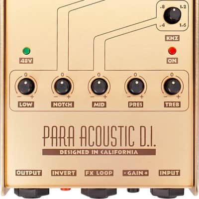 LR Baggs Para DI/Preamp Acoustic Effects Pedal, Limited Edition 50th Anniversary Gold image 1