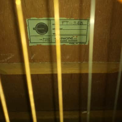 Epiphone FT-345 1973-1979 Natural Dreadnought Acoustic MIJ Matsumoko image 2