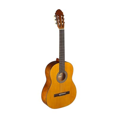 STAGG 4/4 Natural Wood Finish Classical Guitar With Linden Top Full Size W Nylon Strings image 3