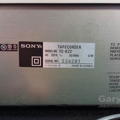Sony TC-K22 2-Head Single Stereo Cassette Deck TC K 222 1980 image 7