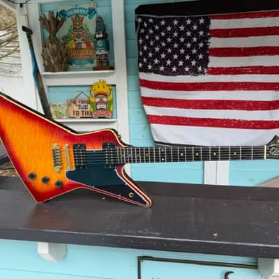 Gibson The Explorer CMT with TP-6 Tailpiece and Bound Curly Maple Top 1982 Cherry Sunburst image 18