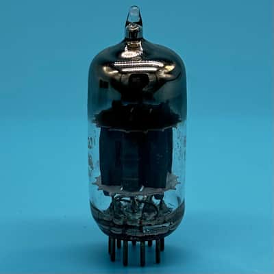 1960 GE 12AU7A ECC82 Vintage Short Gray Plate Halo Getter Preamp Tube! T322 image 4
