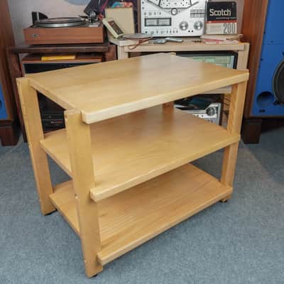 Light Oak Audio Rack – Solid Wood 3-Tier Hi-Fi Rack – 5 Year Warranty image 2