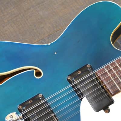 Vintage! 1967 Mosrite Celebrity XII 12-String Hollowbody Electric Guitar Blue + Case image 7