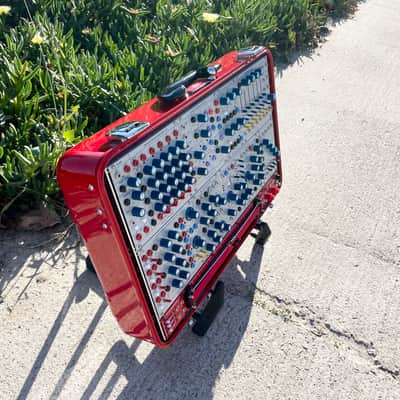 Buchla Tiptop 200t series with BPNYC ZERO Halliburton Eurorack Modular Travel Case 7U 'REDRUM" image 5