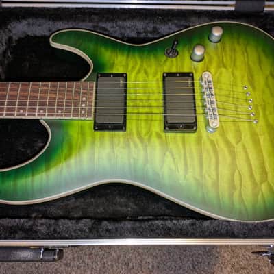 Schecter C-1 Platinum with Rosewood Fretboard 2022 - Present - Satin Green Burst image 2
