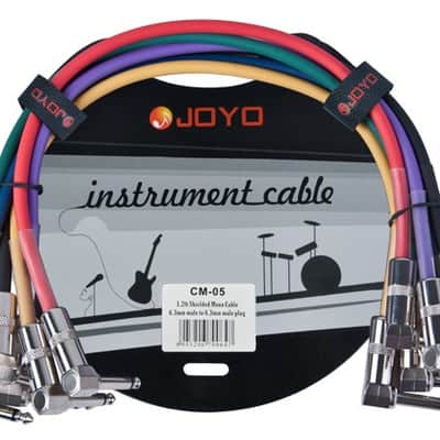 JOYO CM-05 6-Pack 1.2 ft Guitar Patch Cables multi colors image 4