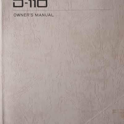 Owner's Manual for Roland D-110 1988