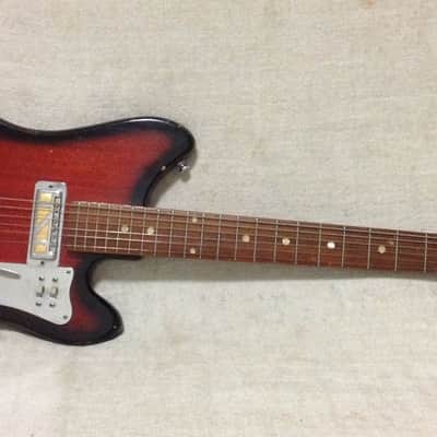 Teisco Sekova St. George Jaguar Style 1960's Redburst image 2