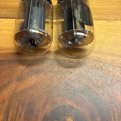 Tight current matched Pair RCA 6L6GC black plate tubes test NOS image 3