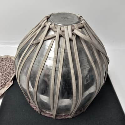 Vintage Authentic Steel Tabla Drum Dagga Bayan Made in India image 11