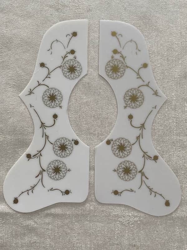 2 Pcs Acoustic Guitar Pickguard Self Adhesive Sheet For Gibson J200 SJ200 ,White image 1