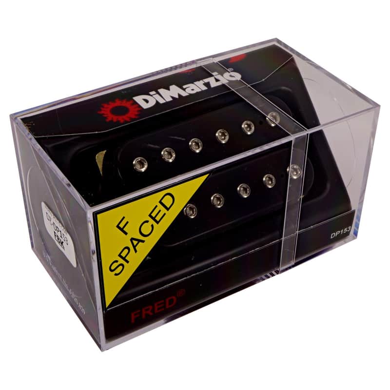 DiMarzio DP153FBK FRED Guitar Pickup, Black Bobbin, F-Spaced image 1