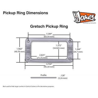 1 Official Gretsch Pickup Silver Mount Ring + Screws image 12