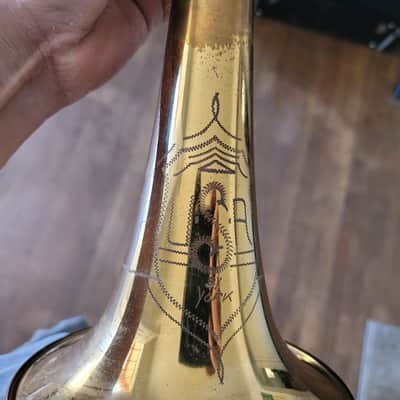 Vintage York USA Bb Tenor Trombone w/ Original Tweed Case – 7" Bell image 5