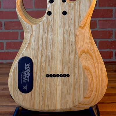 Schecter USA Custom Shop Sunset Extreme 7-string Electric Guitar - Natural Satin Stabilized Burl Top image 15