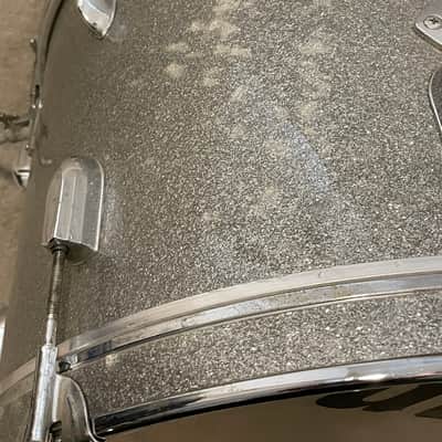 1960’s-1970’s Tempro 3 Piece Drum Kit Silver Sparkle Pearl Stencil Japan 20 / 14 / 12 image 13