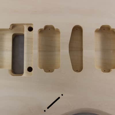 Unfinished Basswood HSH guitar body - fits Fender Strat Stratocaster neck Floyd Rose J943 image 2