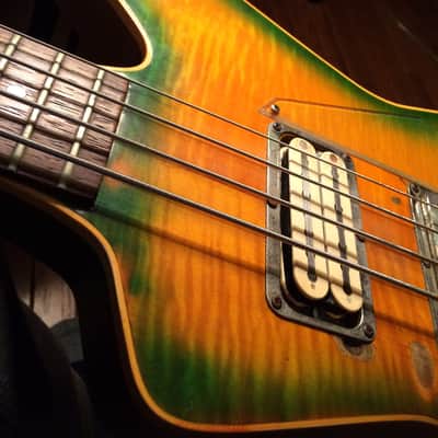 The first Hamer Standard Bass! Custom Built for Cheap Trick’s Tom Petersson 1974 Green Sunburst image 4