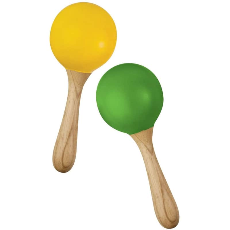 Green Tones 3765 Egg Shaker Handle Maracas image 1