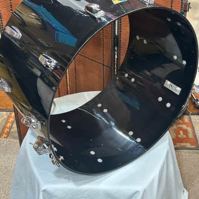 Ludwig 14" deep X 22" head Vistalite Bass Drum (11285-1236) Early 70's - Black Vistalite image 7