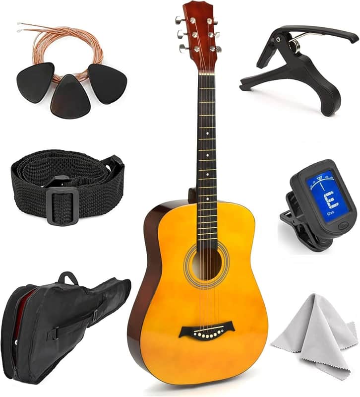 Classical Acoustic Guitar for Kids - 30" Beginner Guitar Starter Kit: Guitar Bag, Tuner, Strap, Extra Strings, Picks, Wash Cloth, Capo image 1