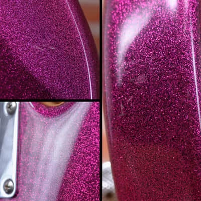 Ernie Ball Music Man Stingray Fuchsia Sparkle 1989 w/Hard Shell Case image 18
