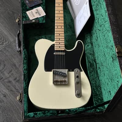 2024 Maybach Teleman T54 Aged Vintage Cream Tele Amber Pickups COA & Case image 2