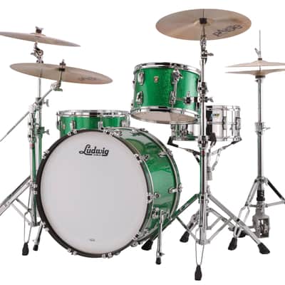 Ludwig *Pre-Order* Classic Maple Green Sparkle Custom Kit 20x16, 12x8, 13x9, 14x14, 16x16 Drums Shells Pack | Made in the USA | NEW | Special Order | Authorized Dealer image 2