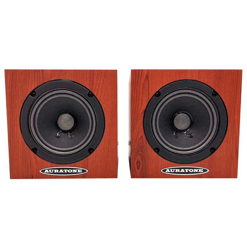 Auratone 5C Active 50-Watt 4.5" Super Sound Cube Studio Monitor Pair Woodgrain image 1