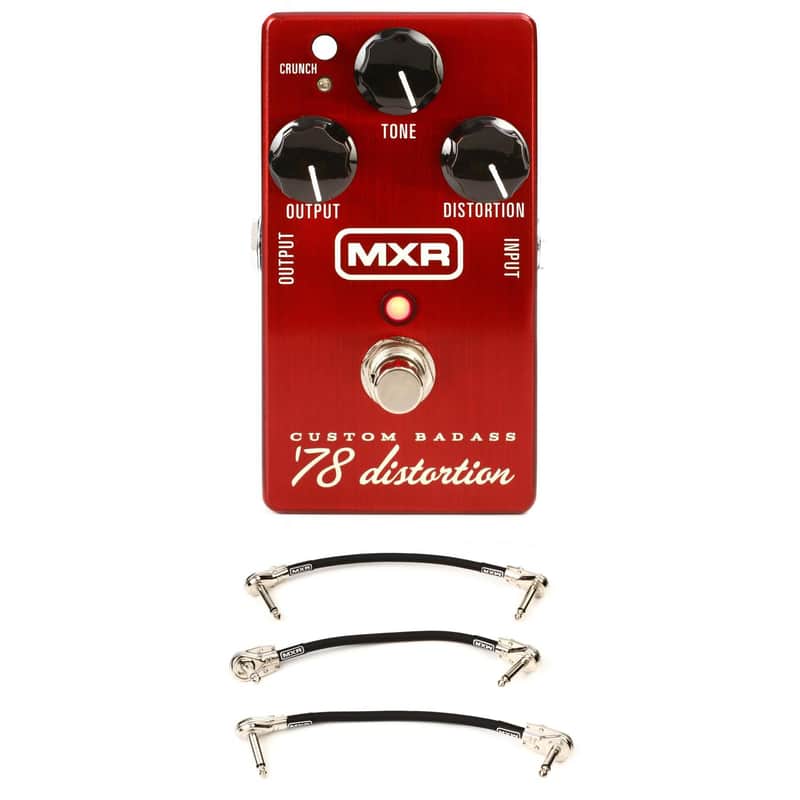 MXR M78 Custom Badass '78 Distortion Pedal with 3 Patch Cables image 1
