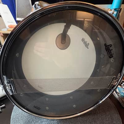 Ludwig  5x14 Black Galaxy (Blackrolite) 1990’s - Black Sparkle image 5