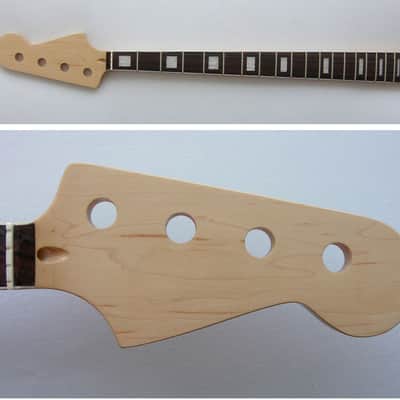 JAZZ Bass J* Guitar NECK/Nitro-MOP Block Inlay- Natural image 1
