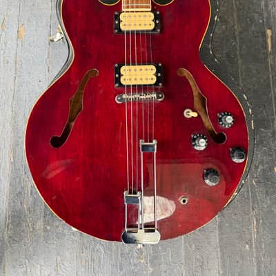 Vintage Epiphone Riviera Japan 1983 Maxons - Wine Red image 1