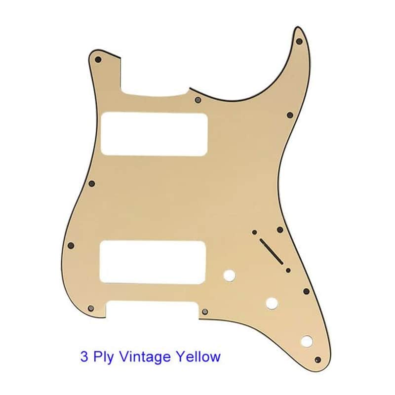 Stratocaster Guitar PICKGUARD-3Ply Vintage Yellow image 1