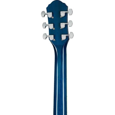Oscar Schmidt OG2TBL Dreadnought Acoustic Guitar Trans Blue image 7