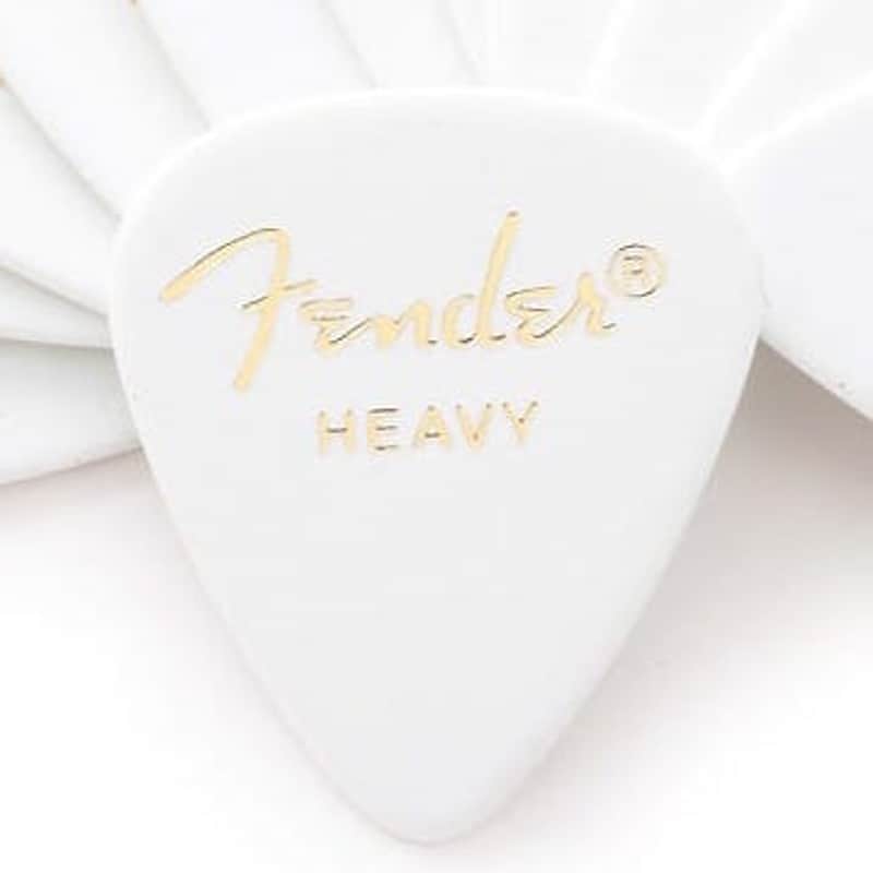 Fender 351 Shape Premium Picks Heavy White image 1