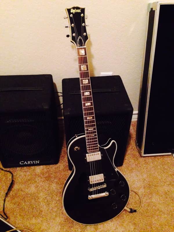 Univox Les Paul Copy 70s Black | Reverb
