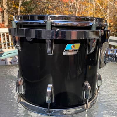 Ludwig 13x12 Black Cortex 6 Ply Power Tom 80's - Black Cortex image 2