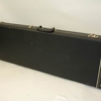 Vintage Fender Mustang Electric Guitar Case, Black with Oxblood Interior image 2