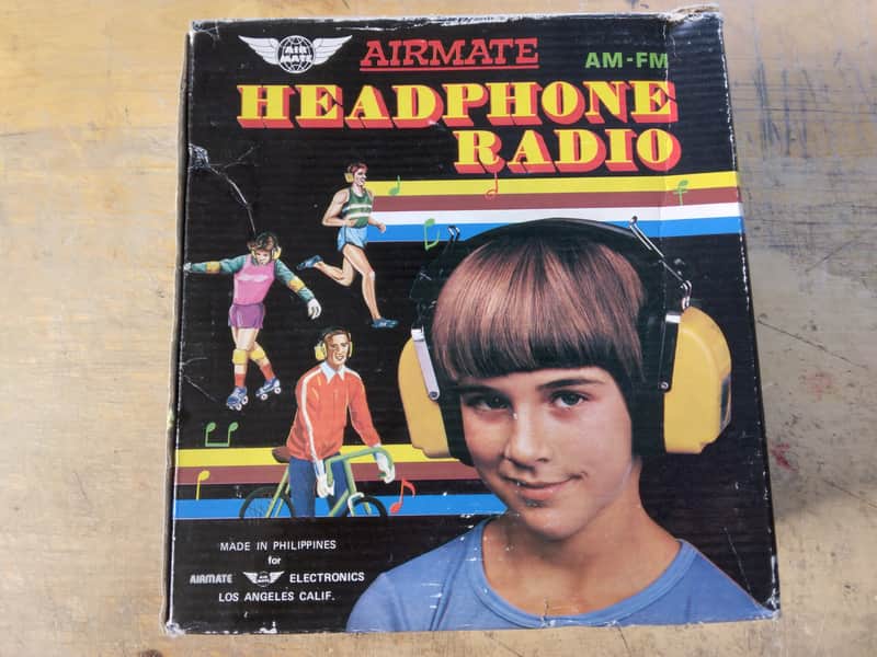 Unbranded Vintage AM FM Radio Headphone 1980 - White Bild 1