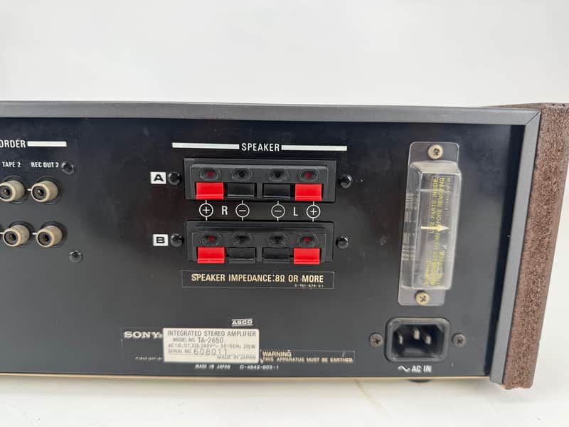 Sony TA-2650 Integrated Stereo Amplifier - Serviced | Reverb