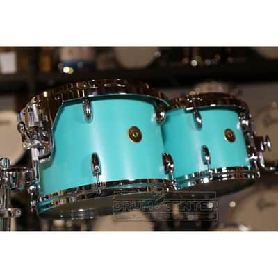 Gretsch USA Custom 5pc Drum Set Satin Seafoam Green image 4