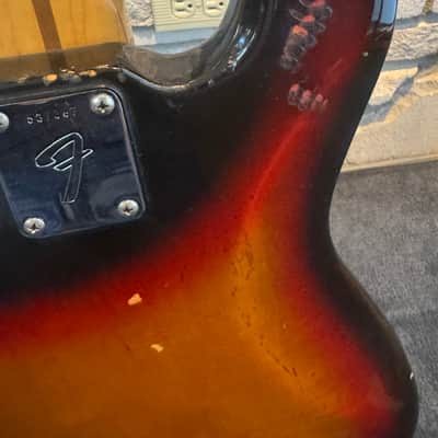 Fender Jazz Bass with Maple Fretboard 1974 - Sunburst image 10